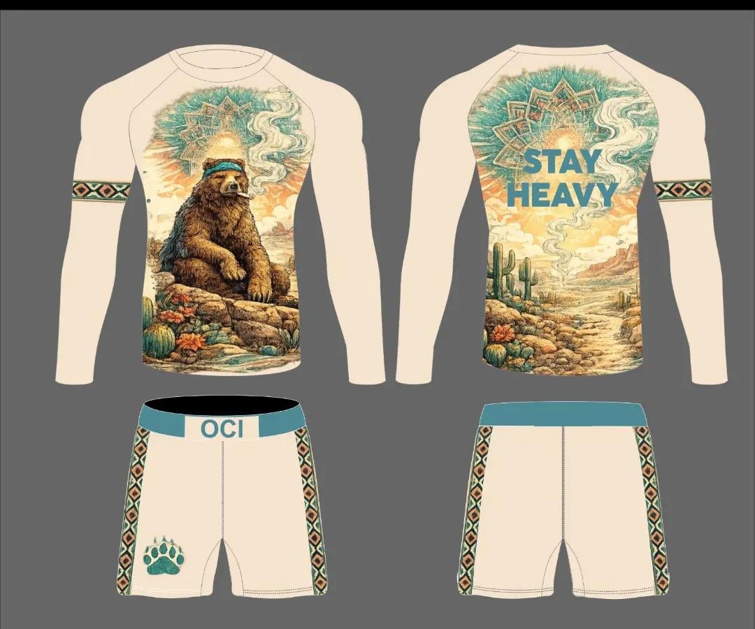 Desert Collection rashguard and shorts